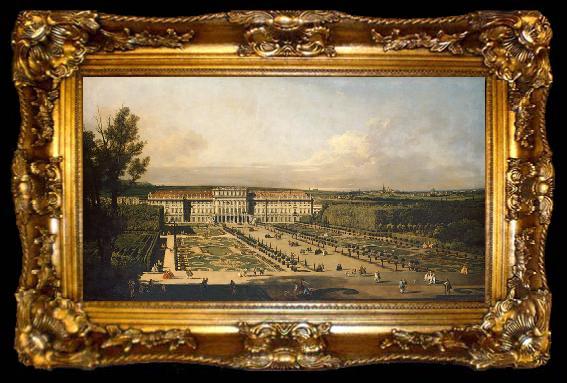 framed  Bernardo Bellotto Kaiserliches Lustschloss Schonbrunn, Gartenfassade., ta009-2